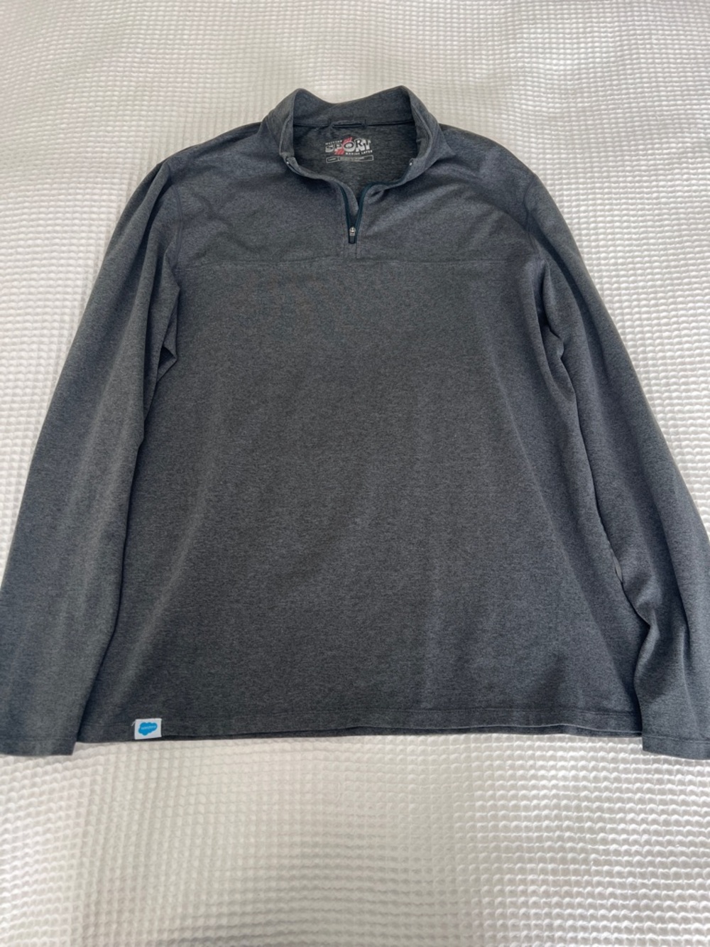 Marine Layer Weekend Sport Men's Charcoal Gray Performance Quarter-Zip Jacket